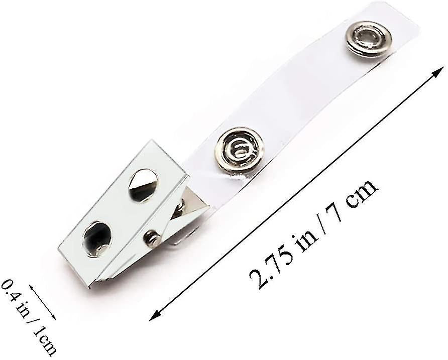 Access Card Badge Strap Clips - Pack of 50